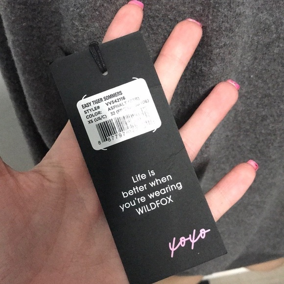 WILDFOX Easy Tiger Sommers Asphalt Gray Sweatshirt - Picture 7 of 7